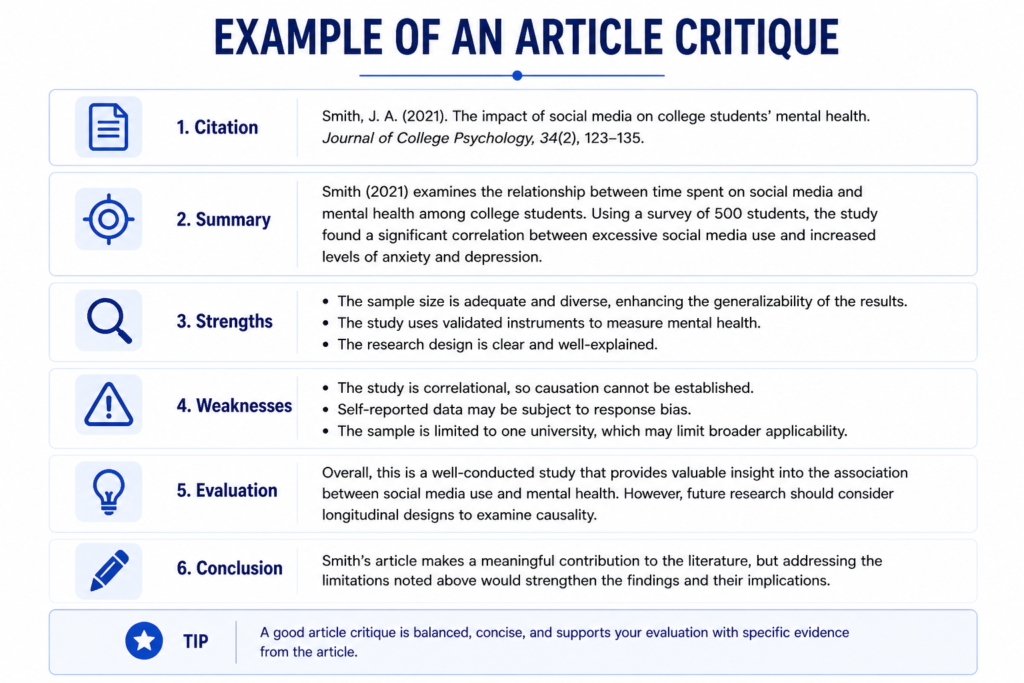 example of an article critique