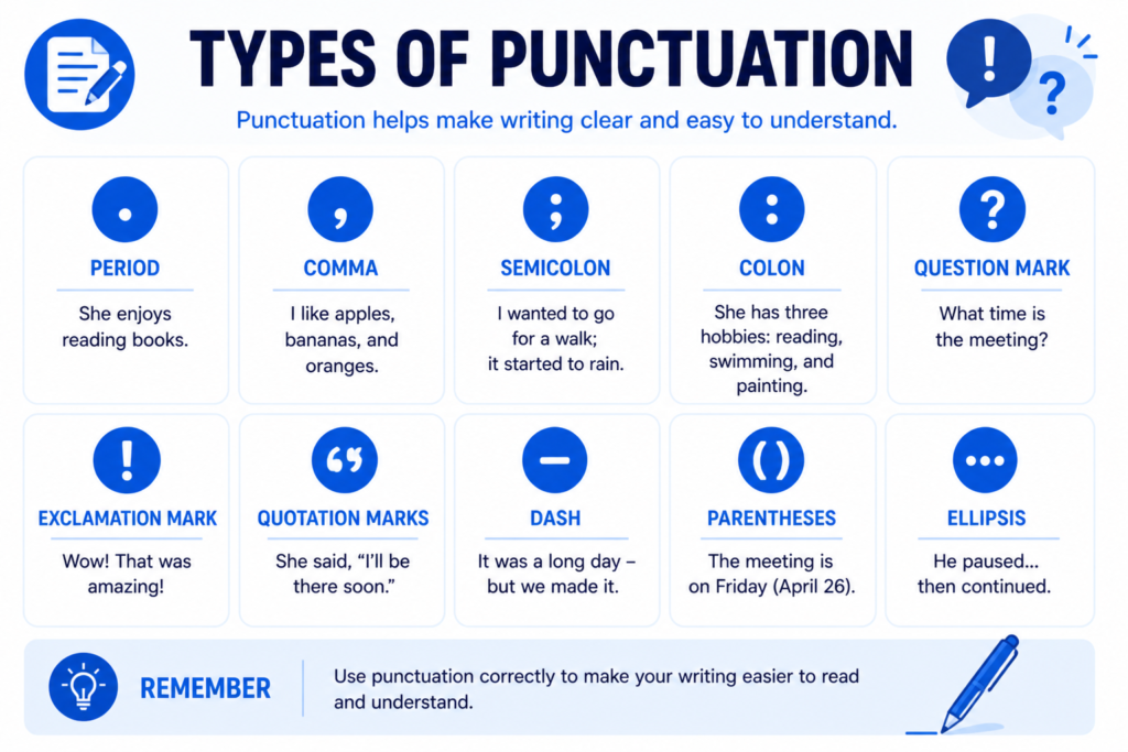 types of punctuation
