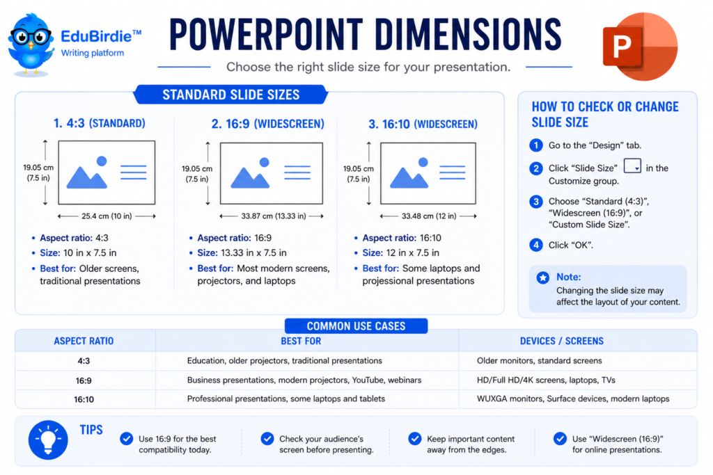 powerpoint dimensions