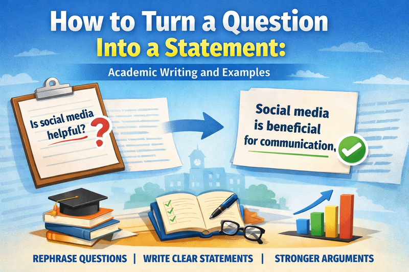 How to turn a question into a statement