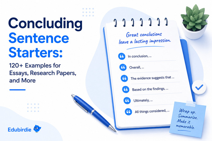 Concluding sentence starters