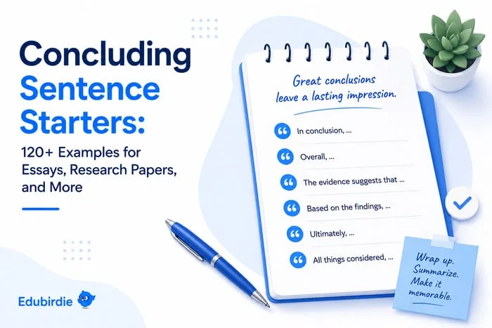 Concluding sentence starters