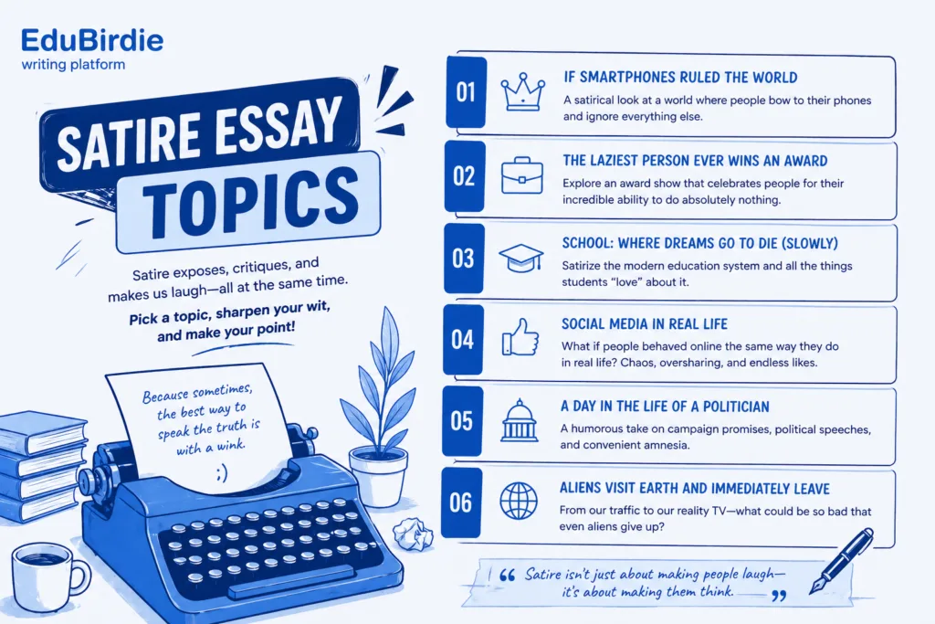satire essay topics