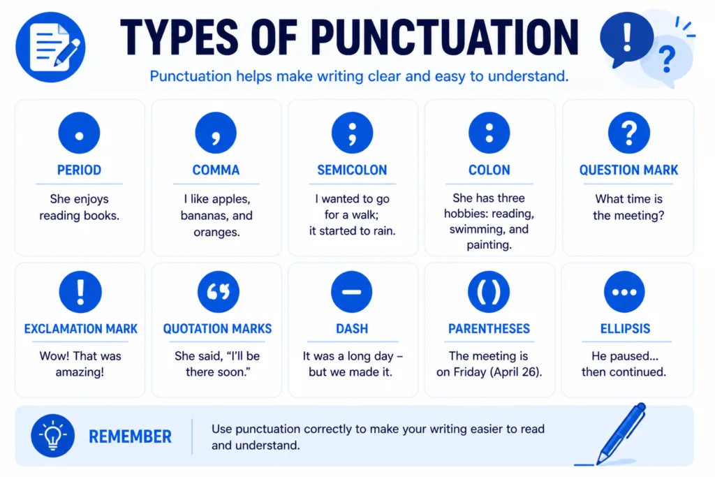types of punctuation