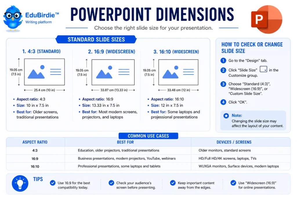 powerpoint dimensions