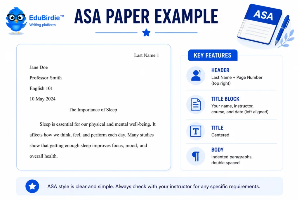 asa paper example