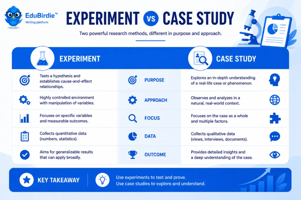 experiment vs case study