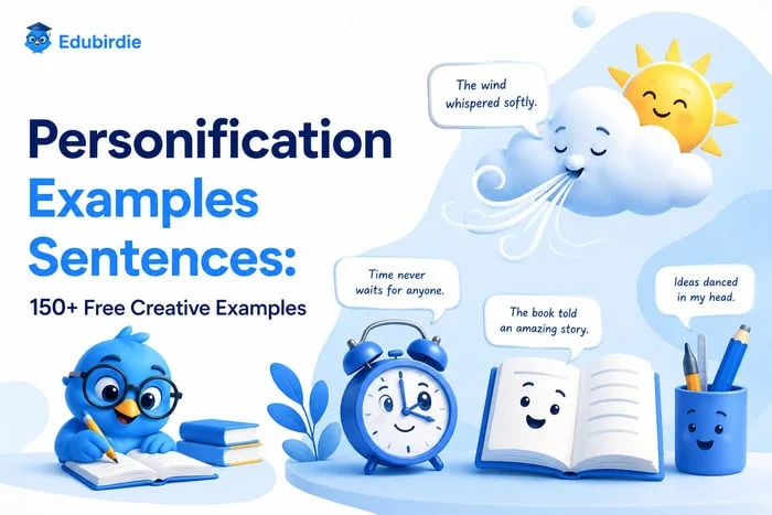 Personification examples sentences