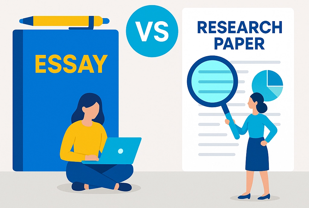 research paper vs essay