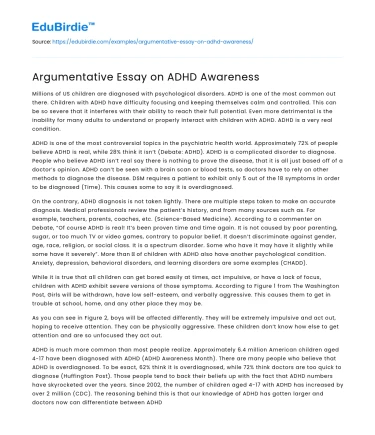 Argumentative Essay on ADHD Awareness
