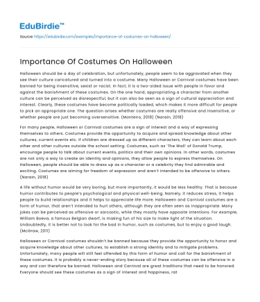 Importance Of Costumes On Halloween