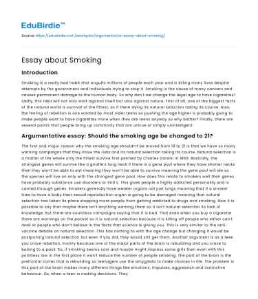 Essay about Smoking