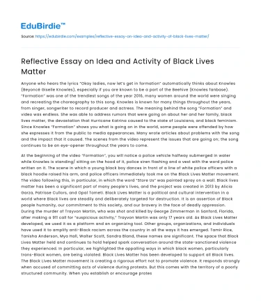 The Black Lives Matter Movement