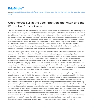 Good vs Evil in ‘The Lion, the Witch and the Wardrobe’