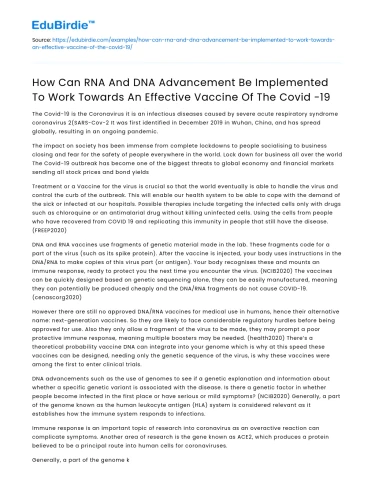 Harnessing RNA/DNA Innovations for COVID-19 Vaccines