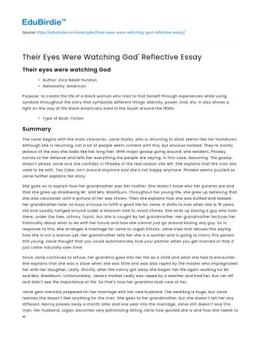 Themes in ‘Their Eyes Were Watching God’