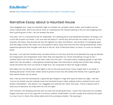 Narrative Essay about a Haunted House