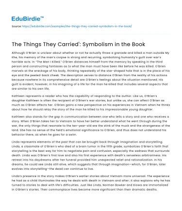 The Things They Carried’: Symbolism in the Book