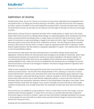 Definition of Anime