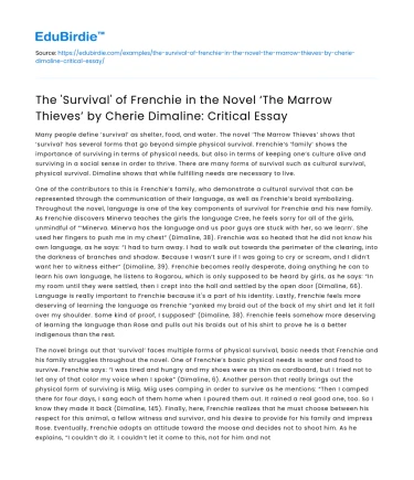 Frenchie in ‘The Marrow Thieves’