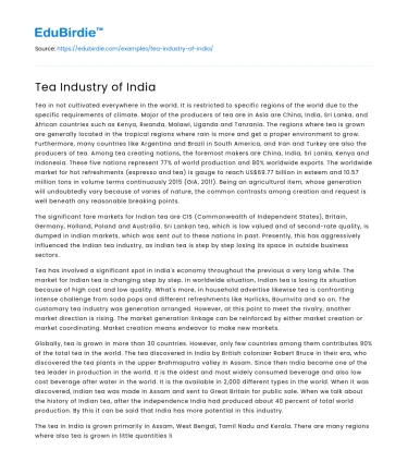 Tea Industry of India