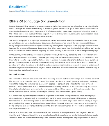 Ethical Considerations in Language Preservation