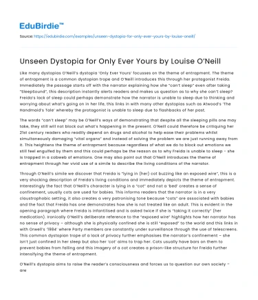 Unseen Dystopia for Only Ever Yours by Louise O’Neill