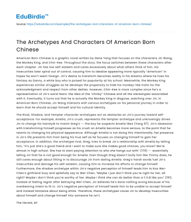 The Archetypes And Characters Of American Born Chinese