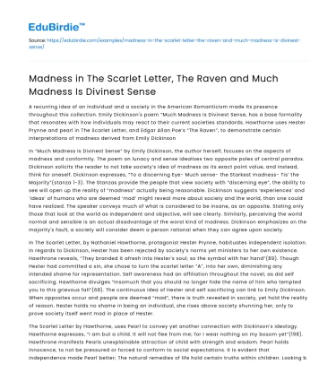 Madness in Classic Literature