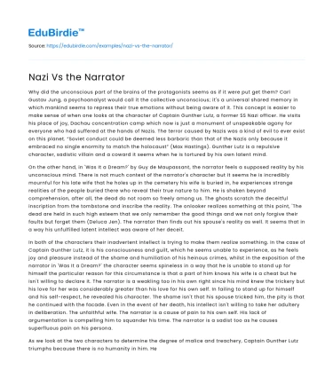 Nazi Vs the Narrator