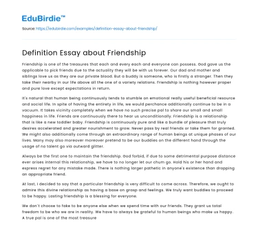 The Essence of Friendship