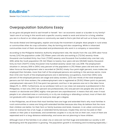Strategic Approaches to Mitigating Overpopulation