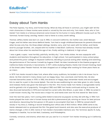 Essay about Tom Hanks