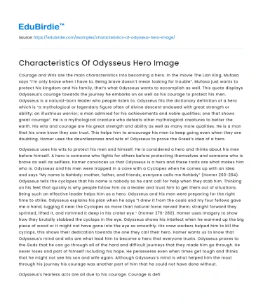Characteristics Of Odysseus Hero Image