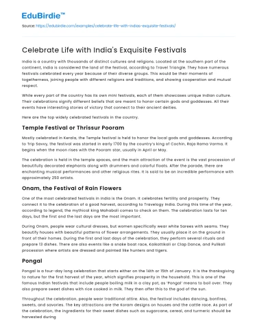 Celebrate Life with India’s Exquisite Festivals