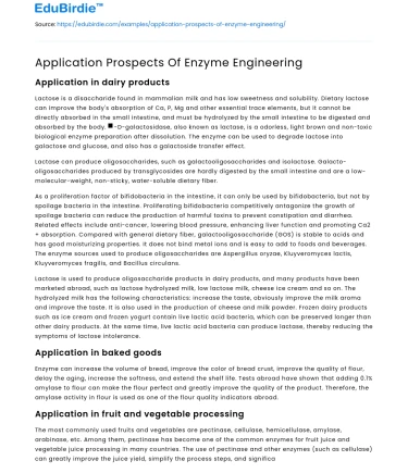 Application Prospects Of Enzyme Engineering