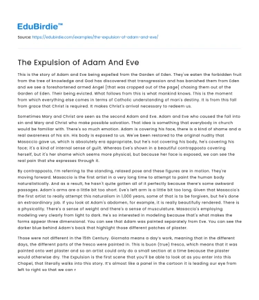 Theological Implications of Adam and Eve’s Expulsion