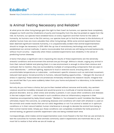 Is Animal Testing Necessary and Reliable?