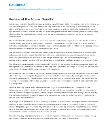 Review of the Movie ‘Gandhi’