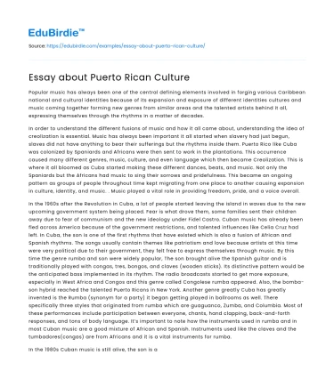 The Rich Tapestry of Puerto Rican Culture