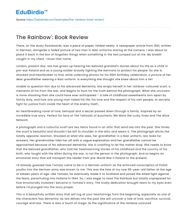 The Rainbow’: Book Review