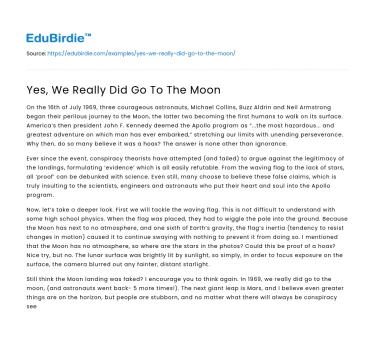 Yes, We Really Did Go To The Moon