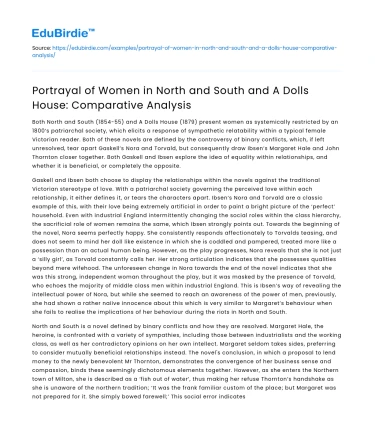 Comparative Analysis of Women in North and South and A Dolls House