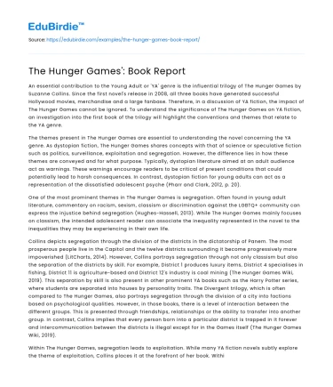 The Hunger Games’: Book Report