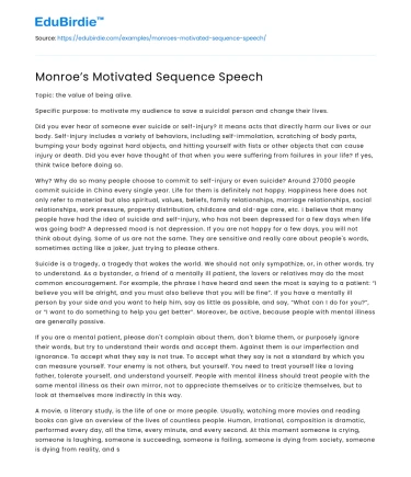 Monroe’s Motivated Sequence: A Persuasive Framework