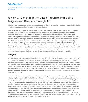 Religion and Diversity in Dutch Jewish Citizenship