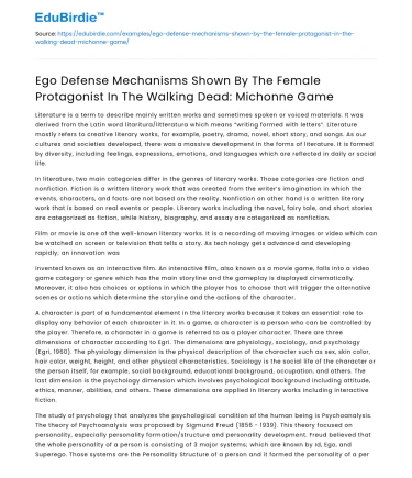 Ego Defense in Michonne in The Walking Dead Game