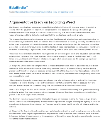 The Case for Legalizing Cannabis: A Contemporary Analysis