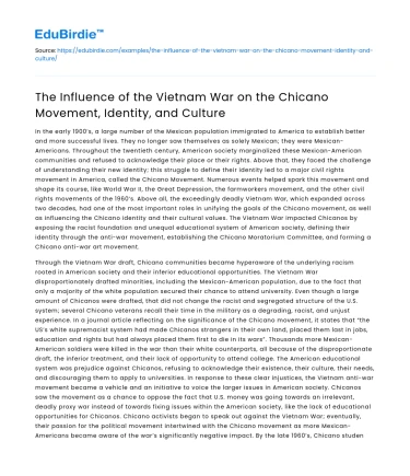 Vietnam War’s Influence on Chicano Movement & Culture