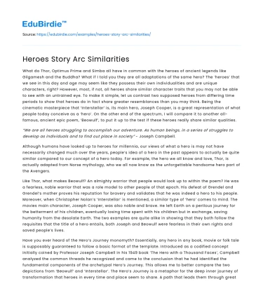 Heroes Story Arc Similarities